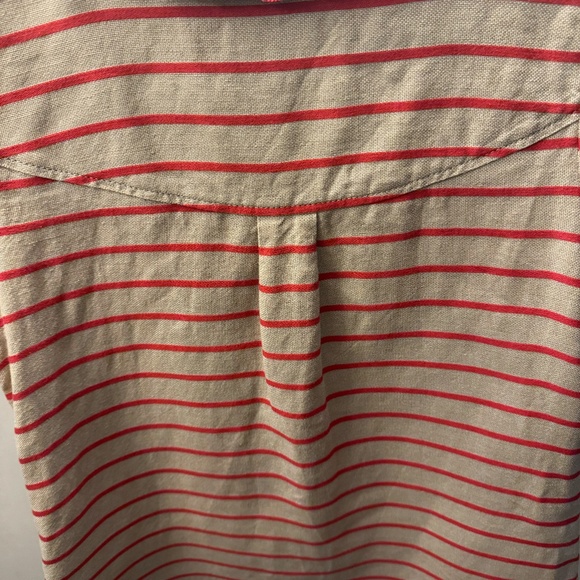 Burberry London Dress | Linen Short Sleeve Dress Perfect for Fall |Ruffle Detail - Picture 10 of 15